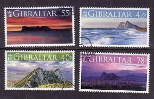 Gibraltar-Sc#1104-7-used set-Lighthouses-Gibraltar views-2007-