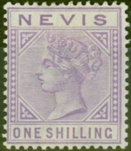 Nevis 1890 1s Pale Violet SG34 Fine Mtd Mint