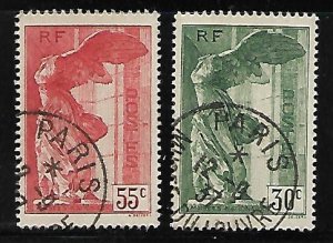 France - Semi-Postal - Scott #B66-67 F-VF - Used