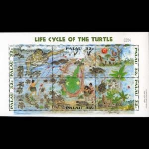 PALAU 1995 - Scott# 383a-f Turtles Set of 6 NH