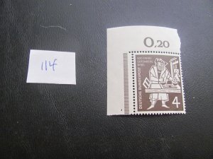 GERMANY 1954 MNH SC 723 CORNER MARGIN SET XF (114)