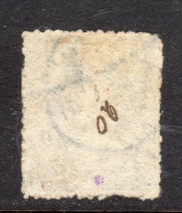 Queensland #22 Used 1866 perf 13 Round Holed Used Small Thin F943