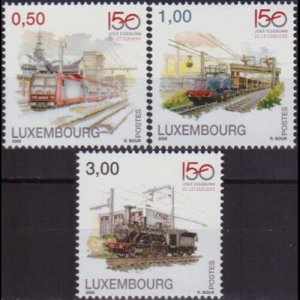 LUXEMBOURG 2009 - Scott# 1278-80 Railroad 150th. Set of 3 NH