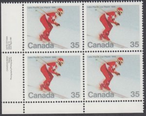 Canada - #848 Winter Olympics Plate Block - MNH