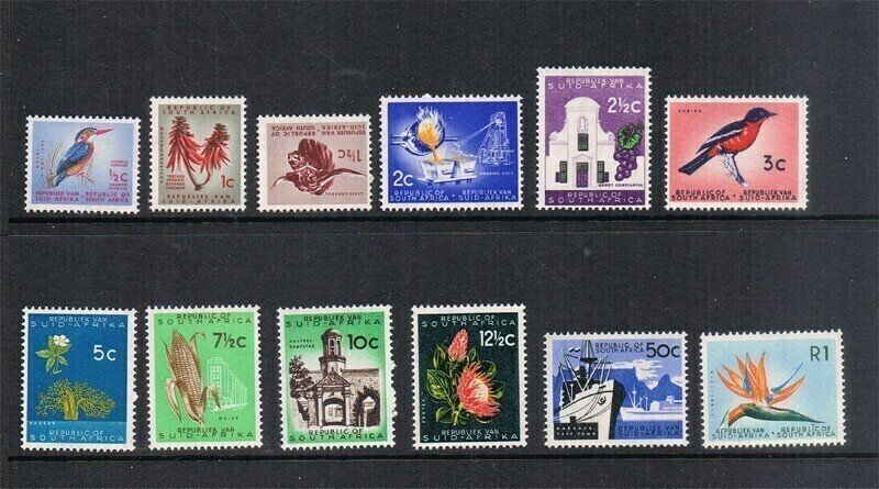 South Africa 1961 Sc 254-263,265-66 MNH/MH
