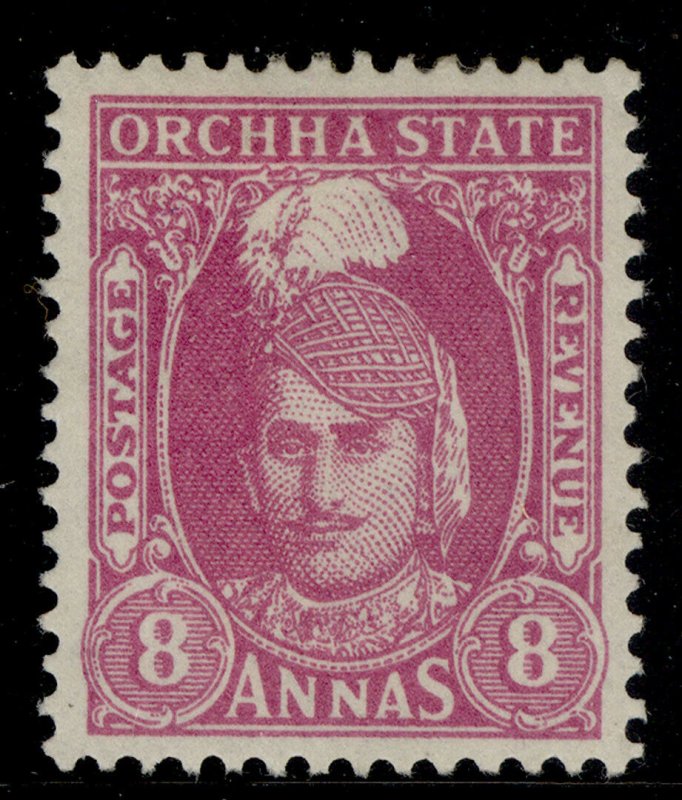 INDIAN STATES - Orchha GVI SG41, 8a magenta, M MINT. Cat £14.