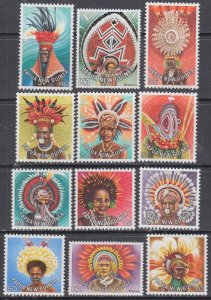 PAPUA NEW GUINEA Sc #446-57 CPL MNH SET of 12 - VARIOUS HEADDRESSES