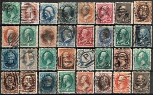 [0979] 1870-90 Selection of « Bank note issue » used (x32)