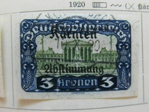 1921 A5P39F314 Austria Semi-Postal Stamp optd 3k imperf used-