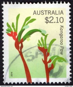 AUSTRALIA 2014 $2.10 Multicoloured, Flowers - Floral Emblems Kangaroo Paw FU