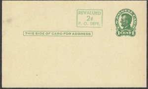 United States #UX40 2¢ Abraham Lincoln Postcard - revalued (1952). Mark. Unused.