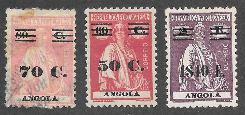 Angola Scott 236-37,239 Unused/Used H - SCV $7.75