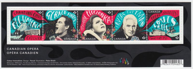 Canada - #2970 Canadian Opera Souvenir Sheet - MNH