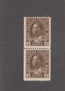 CANADA # 134 MNH PAIR KGV 3cts ADMIRALS CAT VALUE $100