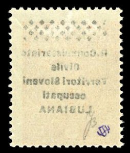 Italian WWII Occupation, Lubiana #Sass. S9var Cat€70 (for regular stamp), 1...