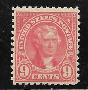 United States - Scott #561 9c Rose F VF MNH