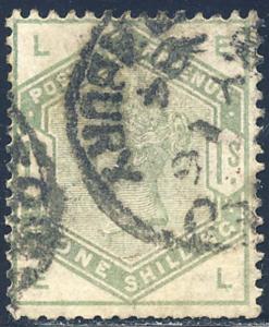 Great Britain 1884 Sc 107 Queen Victoria 1 Shilling Stamp U