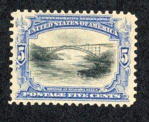 US 297 MH 1901 5c Ultra and Black