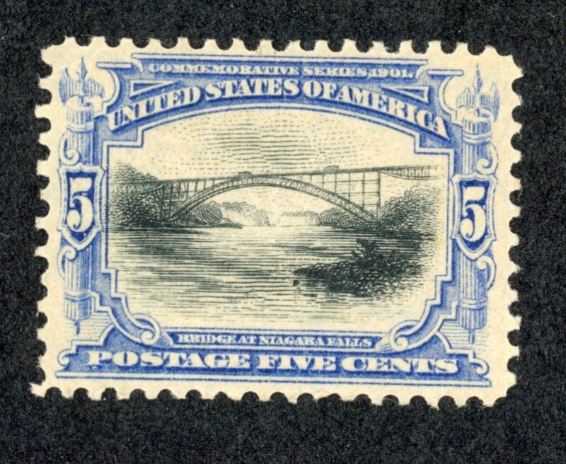 US 297 MH 1901 5c Ultra and Black
