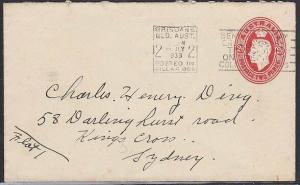 AUSTRALIA 1939 GVI 2d envelope used - Brisbane Pillar Box cancel...........53774