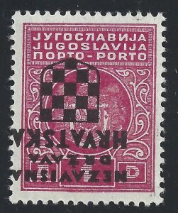 1941 CROATIA, Taxes n . 2 MNH / ** Certificate A. Diena