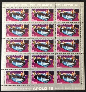 Guinea Ecuatorial 1972 SPACE Rocket Apollo MNH 7 sheets of 15 (105 Stamps) GU20