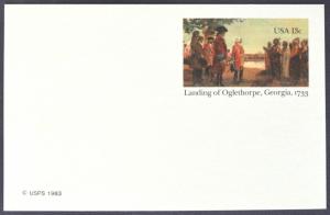 1983 US Sc. #UX98 postal card, 13 cent, mint, sharp corners, excellent condition