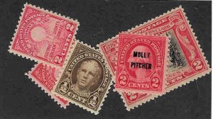 646/655 Mint,OG,NH... SCV $5.20