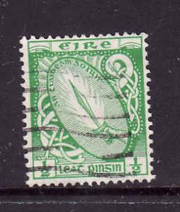 Ireland-Sc#106-used 1/2p emerald-Sword of Light-1941-