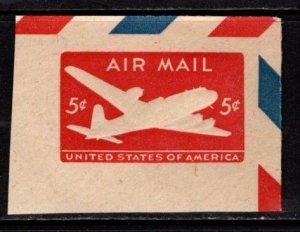 #UC15 5c Skymaster (Die 2)  Cut Square - Mint