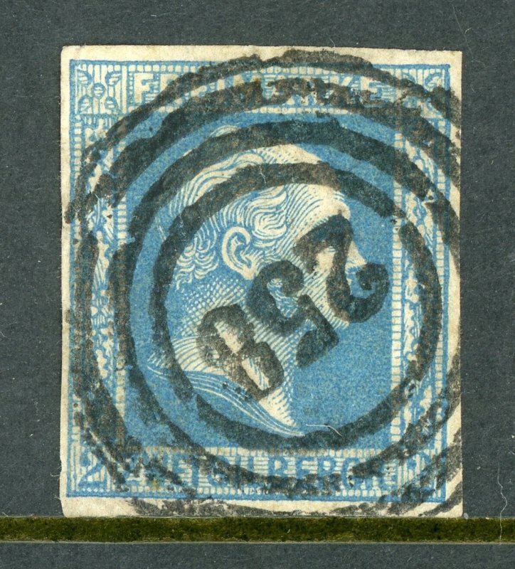 Germany 1857 Prussia 2sg Blue Scott # 7 VFU T816 ⭐⭐⭐⭐⭐⭐ 