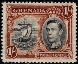 1937 Grenada Scott#- 139 1 Shilling Seal/Colony King George VI Perf 12 1/2 MNH