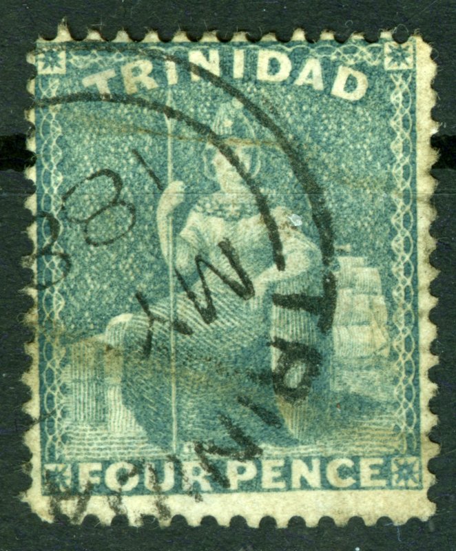 Trinidad, 1872 Brittannia - Clean-Cut Perforation, Sc #51, Sg 71, USED