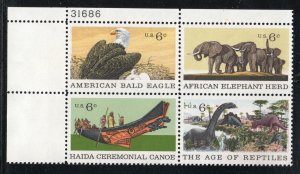 ALLY'S Plate Block Scott #1387-90 6c Natural History [4] MNH F/VF [W-48a UL]