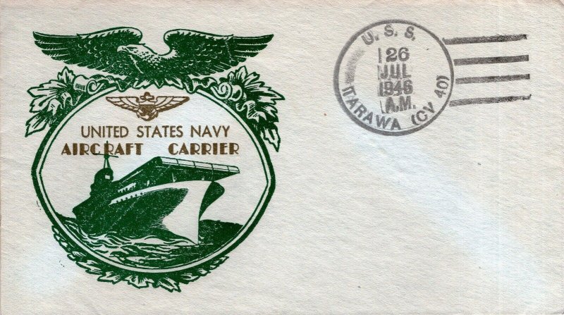 USS TARAWA CV-40 1946  FDC15442