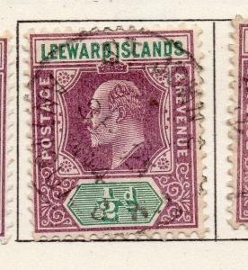 Leeward Islands 1905 Early Issue Fine Used 1/2d. 261145