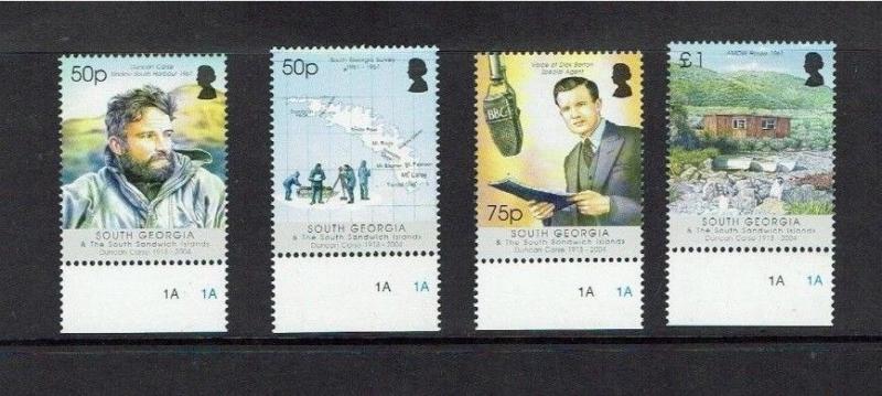 South Georgia: 2005 Duncan Cane, Commemoration, (Broadcaster)   MNH set 