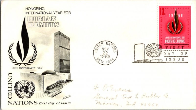 United Nations, New York, Worldwide First Day Cover