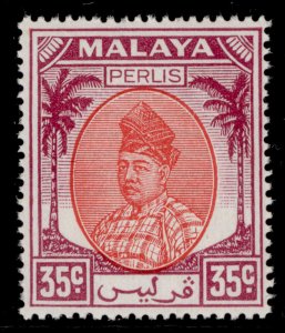 MALAYSIA - Perlis GVI SG22, 35c scarlet & purple, NH MINT.