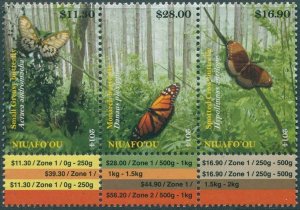 Niuafo'ou 2014 SG399-401 Butterflies set MNH