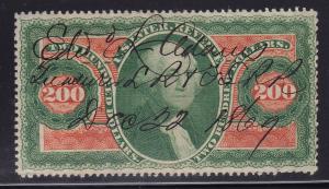 R102c F-VF used neat light cancel with nice color cv $ 1000 ! see pic !