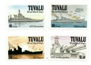 FULL SHEETS Tuvalu 1991 SC 578-81 - WWII Ships - 4 Sheets of 40 - MNH