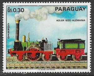 PARAGUAY 1971 30c LOCOMOTIVE Issue Sc 1399e MH