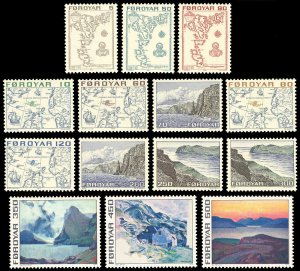 Faroe Islands 1975 Scott #7-20 Mint Never Hinged