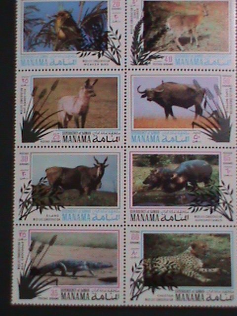 MANAMA-WILD LIFE CONSERVATION-ENDANGER ANIMALS- MNH BLOCK SET VERY FINE