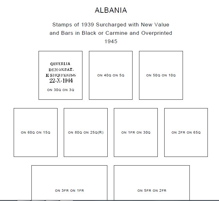 ALBANIA STAMP ALBUM PAGES 1913-2010 (391 PDF digital pages)