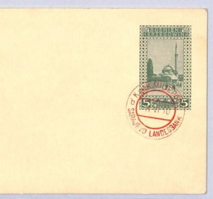 Austria BOSNIA Postal Stationery Card 1910 Military FPO Red CDS Sarajevo ZV50