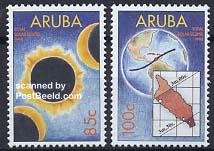 Aruba 1998, Solar eclipse 2v, MNH