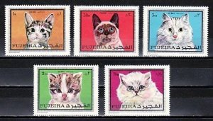 Fujeira MNH MI 588-92a Cozy Cats 1970 MEOW!!! MEOW!!!