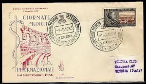Italy FDC Venetia 1955 International medical days not traveled